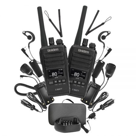 Uniden UH755-2DLX UHF Handheld Twin Deluxe Pack